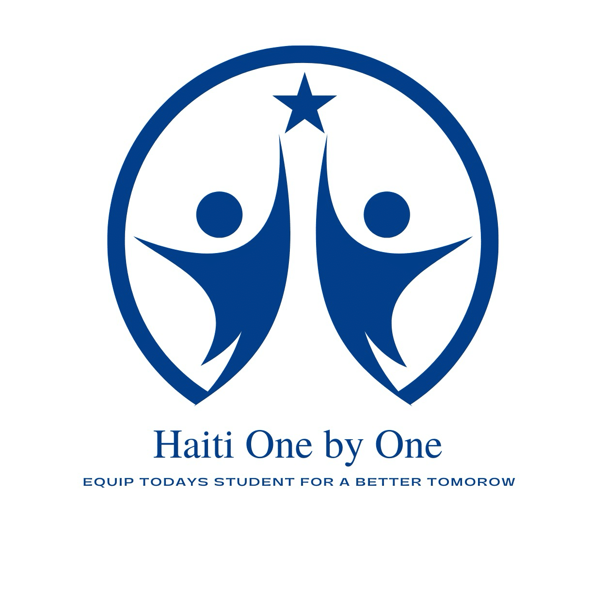 Haiti One by One logo w slogan
